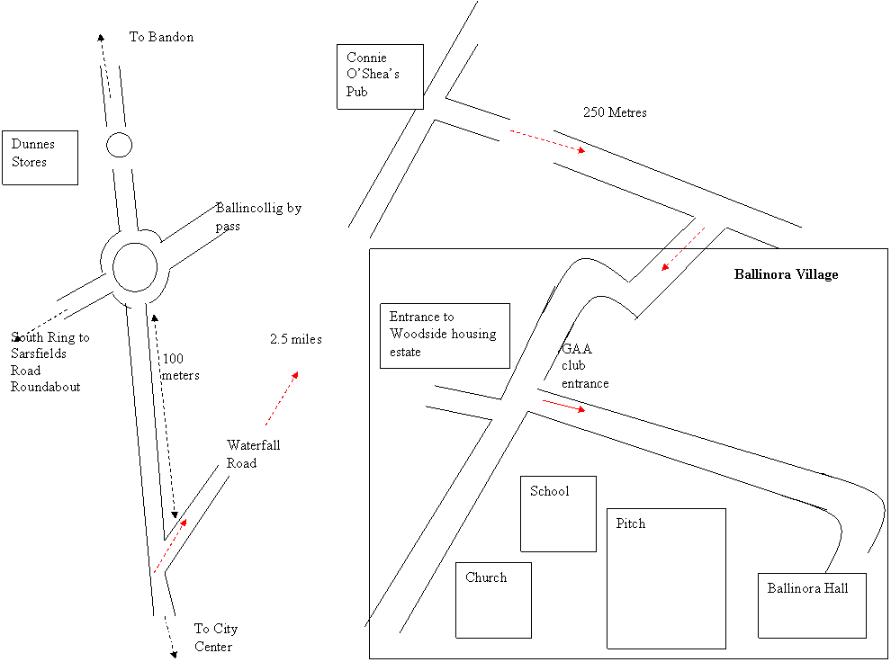 Map to Ballinora